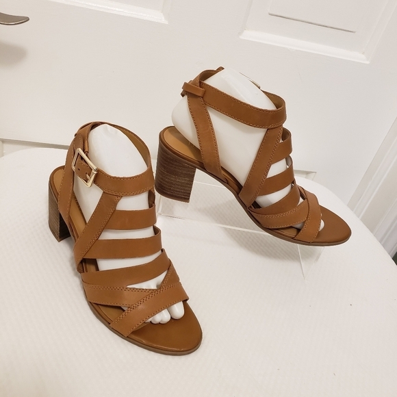 EC Franco Sarto "Hayley" Dark Beige Leather Heels Size 9.5, Stylish, Chic - Picture 5 of 14